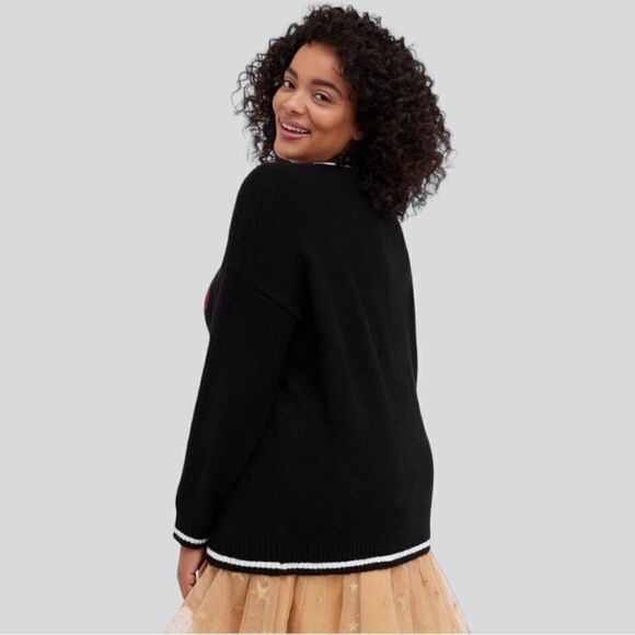 Torrid Buffalo Check Star Lips Pullover Crewneck Sweater, Size 4X - Picture 6 of 12